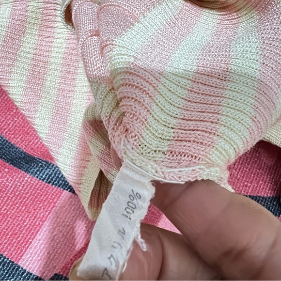 Caroll Elegance pink pastel cardigan sweater knit set size small : Box 006: - Picture 5 of 11